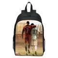 New printed football star peripheral school bag Messi C, Rombappe, Neymar student cartoon backpack.