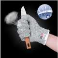 Level 5 Anti-Cut Gloves Safety Cut Proof Stab Resistant Stainless Steel Wire Metal Mesh Gardening Garden Labor Construction Protection Cut-Resistant Gloves.