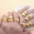 【Super21】-Multilayer Style Rings-Creative Geometric Plated Rings- Women Punk Metal Textured Finger Charm Rings Simple Jewelry Gift.