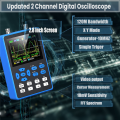 DSO2512G Oscilloscope - 2-in-1 Digital Oscilloscope & DDS Signal Generator, 120Mhz Bandwidth 500MSa/S Sampling Rate. 