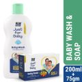 Parachute Just for Baby - Baby Wash 200ml & Baby Soap 75g. 