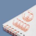 4Pcs Loose-leaf Book PP CoverColorful Binder Spiral Ring Transparent Plastic Cute Stationery Office School Supplies. 