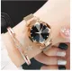 Rose Gold Magnetic Analog Bracelets Watch For Women Girls. 
