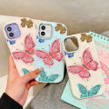 Hontinga for OPPO F19 F17 Pro A95 A74 A94 A93 2020 Back Cover Luxury Silver Edge Lens Mobile Cover Beautiful Butterfly Pattern Soft Silicone Phone Case.