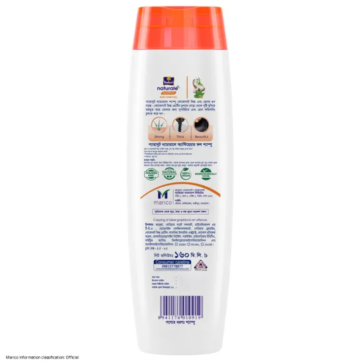 Parachute%20Naturale%20Anti%20Hair%20Fall%20Shampoo%20with%20Henna%20&%20Coconut%20Milk%20%20For%20Strong%20&%20Thick%20Hair%20%20Reduces%20Hair%20Fall%20%20Paraben%20Free,%20100%25%20Vegan%20%20All%20Hair%20Types%20160%20ml%20-%20Image%203