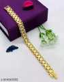 Gold Plated Chain Bracelet Wrist Jewelry Gift For Men - Golden.