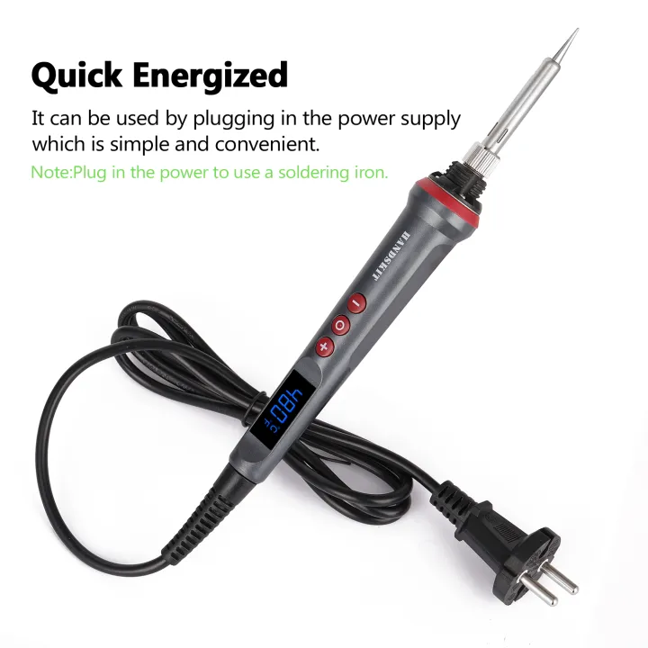 KOGEEK%20HANDSKIT%2090W%20L-ED%20Digital%20Soldering%20Iron%20Set%20Adjustable%20Temperature%20Electric%20Soldering%20Iron%204%20Wire%20Core%20Welding%20Tools%20with%20Automatic%20Sleep%20-%20Image%207