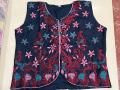 Elegant Embroidered Sleeveless Blouse Top for Girls - Floral/Geometric Pattern, Regular Fit. 