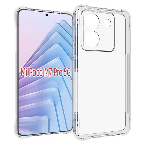 Xiaomi Poco M7 Pro 5G Premium Silicone Case Crystal Clear Soft TPU Ultra-Thin Transparent Flexible Protective Mobile Phone Back Cover