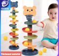 RUICHENG 3/5Layer Baby Rolling Ball Tower Baby Puzzle Stack Tower colorful early education toys. 