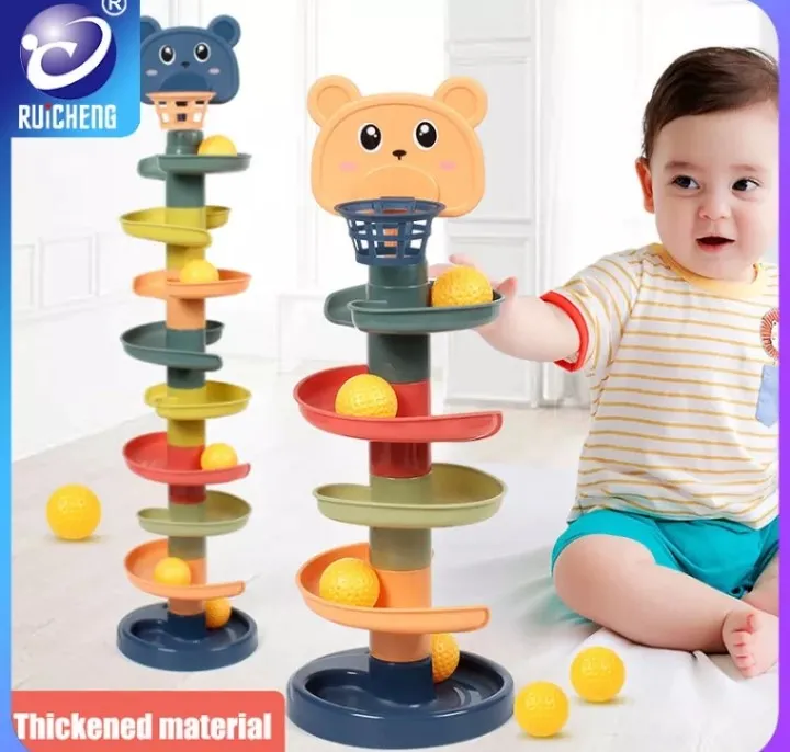 RUICHENG%203/5Layer%20Baby%20Rolling%20Ball%20Tower%20Baby%20Puzzle%20Stack%20Tower%20colorful%20early%20education%20toys%20-%20Image%206