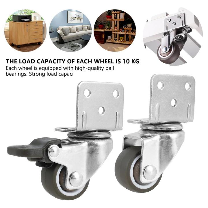 4Pcs%201/1.25/2%20In%20Furniture%20Castors%20Universal%20Swivel%20Casters%20with%20Safety%20Brake%20Silent%20Trolley%20Wheels%20for%20Moving%20Table%20Chair%20Sofa%20-%20Image%206