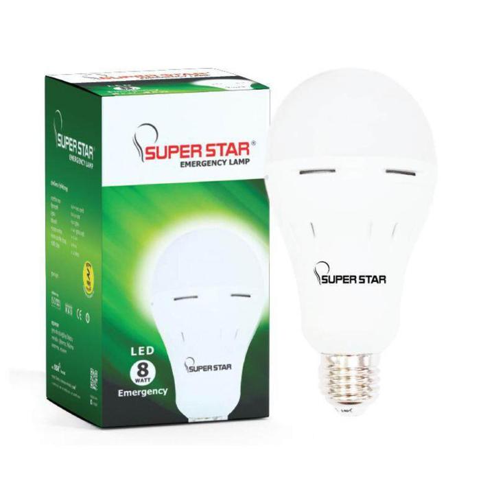 SUPER STAR Emergency LED Smart Bulb 08 Watt B22 (Pin)