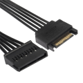 15Pin Sata Power Splitter 1 To5 Hard Drive HDD SSD Power Supply Cable.
