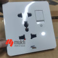 Art DNA A63 White Series 16A Two & Three Pin Multi Function Universal Socket without Switch 5 Pin Electrical Wall Outlet ARTDNA. 