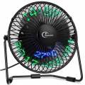 LED USB Fan Clock Ventilador usb led mini Fan Desk Fan with Clock and Temperature Display 6 inch Gadget Cooling Fan. 
