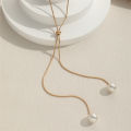 Korean Elegant Pearl Necklace Women's Fashion Jewelry Accessory.