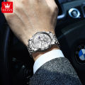 OLEVS Watch For Men Waterproof Original 2024 New Multifunctional Digital Calendar Dial Fashion Stainless Steel FlyWheel Chronograph Luminous Casual Men's Watch 2900. 