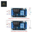 DC 6-30V Timer Relay Programmable  Relay Module  Cycle  Timer Switch On/Off Relay Module with LED Display / 5V Micro USB. 