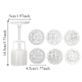 Baking Tools 3D Pattern Mooncake Mold Mini 50g Hand-pressed Mold Plastics Reusable Pastries Dessert Mold Lotus Flower Coconut. 