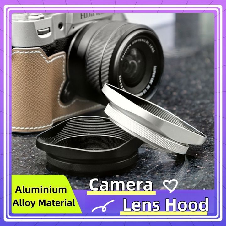 Camera Square Lens Hood Protect Cover 37/39/40.5/43/46/49/52mm for Canon Nikon Sony Fujifim X-T5 Leica Olympus SLR Accessories