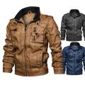 DIMUSI Men Autumn Winter PU Leather Jacket Motorcycle Leather Jackets Male Business casual Coats Brand clothing 5XL,TA132. 