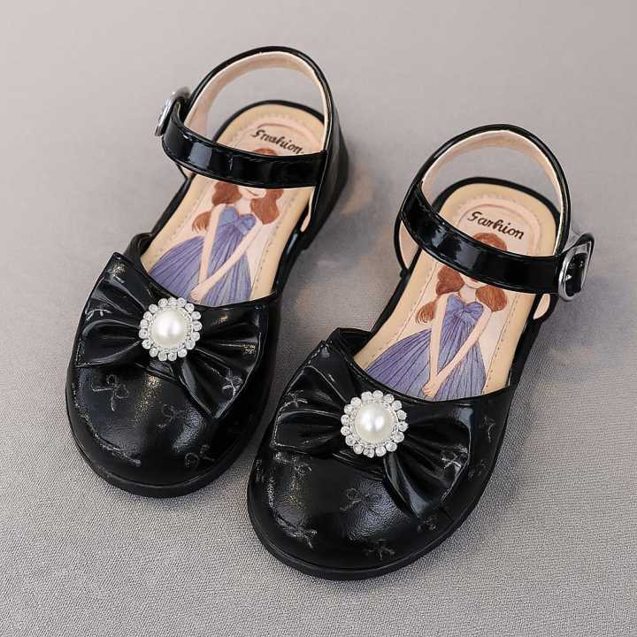 Kids princess sandals summer new baby ISA girls fashion bow soft soled anti slip beach shoes