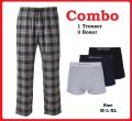 4 in1 Combo 1 Piece Trouser 3 Piece Boxer For Men Multicolor. 