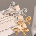 1/2Pcs Y2K Metal Pearl Bow Hairpin Fashion Design Hair Clip for Girls Female Hair Accessories.