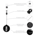 2 Pack Name Badge Holder Retractable Badge Reels with Swivel Alligator Clip (Black). 