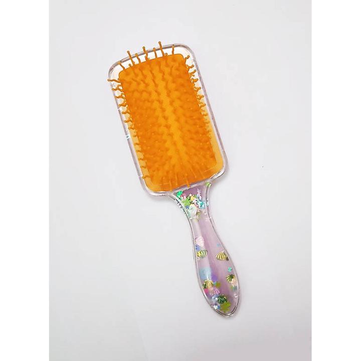 Plastic Clear Color Design Nylon Bristle Hair Brush