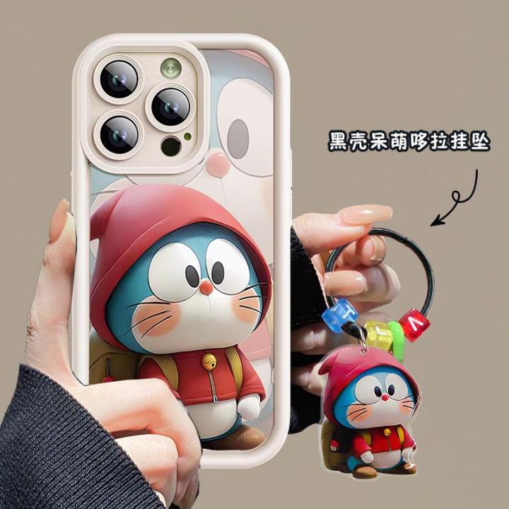 Casing%20For%20Infinix%20Hot%2030i%2030%20Play%20Note%2030%20VIP%2012%20G96%20Smart%207%20TECNO%20CAMON%2020%20SPAR%20K10%20Zero%2030%205G%20Case%20Cover%20Cartoon%20Cute%203D%20Doraemon%20Bracelet%20Matte%20Soft%20Anti-Knock%20Casing%20Solid%20Color%20Anime%20Cover%20Fashion%20-%20Image%202
