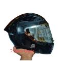 Vega Bolt Bunny with Dual Certification Glossy Black FullFace Helmet. 