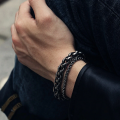 Black Rope Chain Bracelet For Men- Chain For Men- Bracelet For Men. 