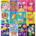 DIY Cartoon Animal Colorful Dot Primary Mosaic Puzzle Stickers Games Learning Early Education Toys For Kids Children Gifts.