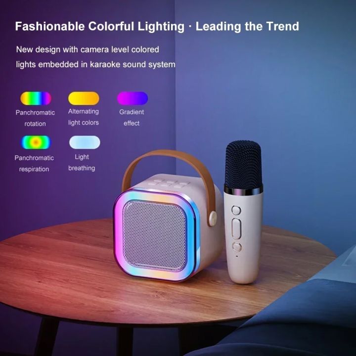 K12%20Karaoke%20Machine%20Portable%205.3%20PA%20Bluetooth%20Speaker%20System%20with%201-2%20Wireless%20Microphones%20Home%20Family%20Singing%20Children's%20Gifts%20-%20Image%202