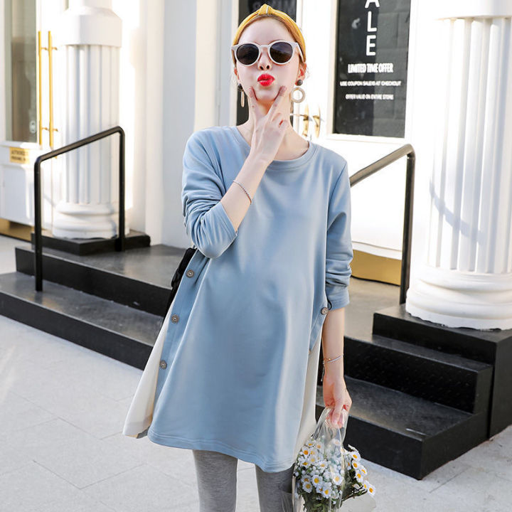 Maternity%20Clothes%20Spring%20and%20Autumn%20Suit%20Outer%20Wear%20Loose%20Maternity%20Top%20Sweater%20Mid-Length%20Pants%20Pregnant%20Clothes%20Autumn%20-%20Image%205