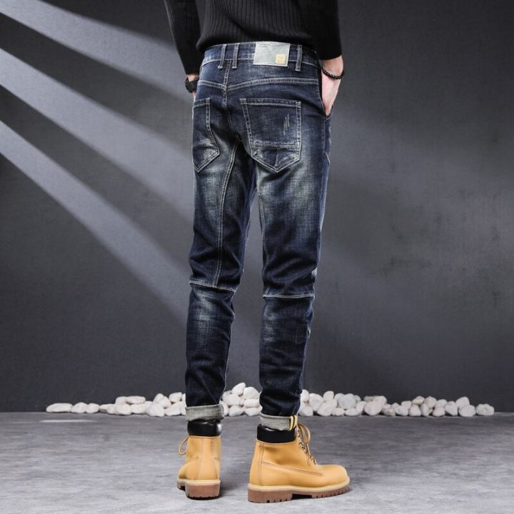 Brand%20Man%20Jean%20Stretch%20Slim%20Fit%20Dark%20Blue%20Streetwear%20Pants%20Original%20Man%20Jeans%20Patchwork%20Denim%20Trousers%202022%20Spring%20And%20Autumn%20-%20Image%206