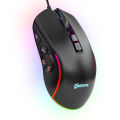 HXSJ Wired Gaming Mouse 7200DPI RGB Backlit Mouse 6 Adjustable DPI Levels/10 Programmable Buttons/Back-to-desktop Button Black. 