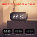 Havit Mx701/M3 Portable Bluetooth Speaker Alarm Clock Wireless Led Display Temperature With Fm Radio Support Aux Tf Usb Music Player - Speaker - Portable Table.
