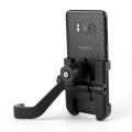 Techway Rider Metal Mobile Phone Holder for Motorcycle-Black.