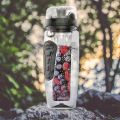 2X 1000Ml/32Oz Fruit Infusing Infuser Water Bottle Plastic Sports Detox Health Black. 