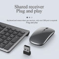 Wireless Bluetooth Keyboard Three-mode Silent Full-size Wireless Keyboard and Mouse Combo for Notebook Laptop Desktop PC Tablet.