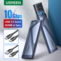 UGREEN M.2 NVMe and SATA SSD Enclosure Reader 10Gbps USB C 3.2 Gen2. 