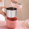 Soup Cup Soup To- Go Container Thermal Food Insulated Tumblers with Lids Soup Flask Portable Oatmeal Holder Lunch Box Easy to Use A. 