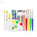 19x Paint Brush Set Watercolor Painting for Kids Adults Girls and Boys. 