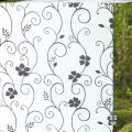 1 Roll Frosted Privacy Floral Pattern Window Film Home Bedroom Bathroom Glass Window Film Stickers No Glue Self Adhesive Sticker. 
