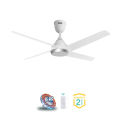 Qulik Alpha Edge 4B 53"- Decorative Energy Saving BLDC Remote Control Ceiling Fan (Parle White) | Q-6576-PW  | Free Delivery. 