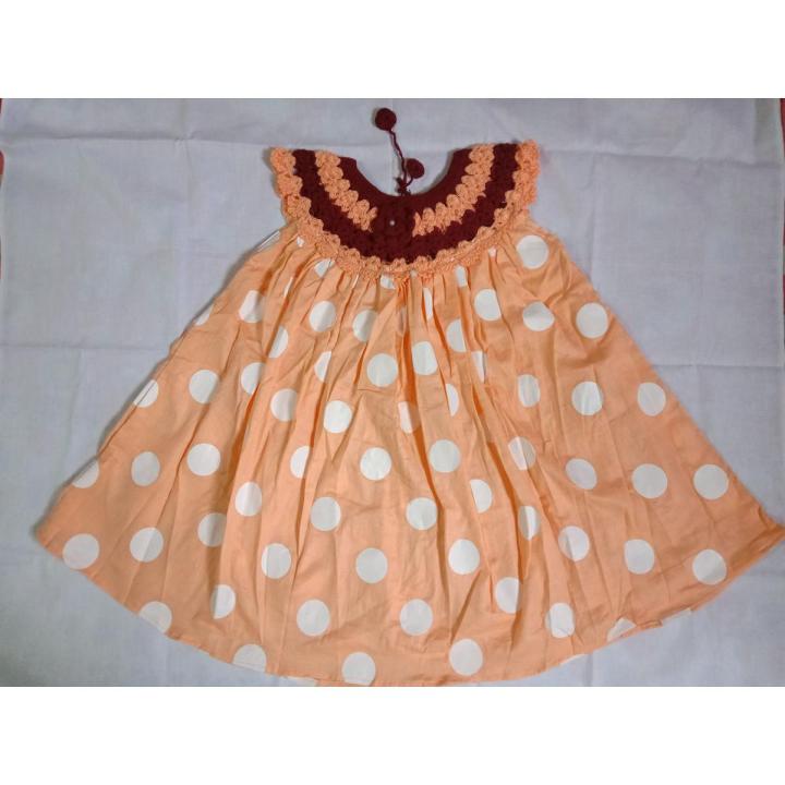 Baby girls fashionable beautiful kushi kata frock for 6 Months to 3 years