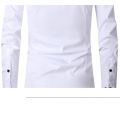Anti-Wrinkle No-Ironing Elasticity Slim Fit Men Dress Casual Long Sleeve Shirt White Black Blue Red Male Social Formal Shirts.